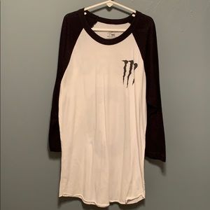 Zero skateboards/monster collab 3/4 sleeve